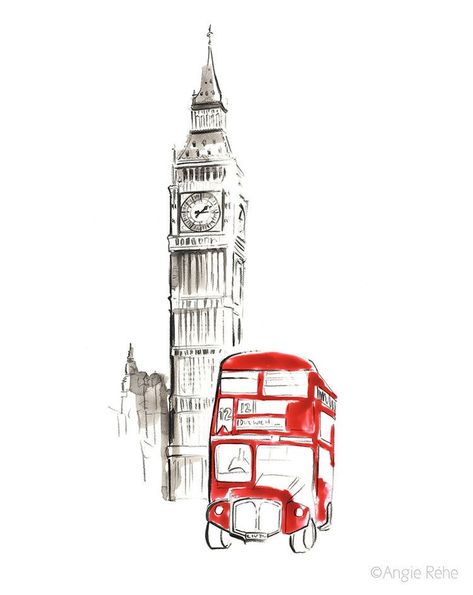 London Art Drawing, London Drawing, Mecca Cosmetica, London Illustration, Vogue Japan, Elle Magazine, London Instagram, Travel Wall, Fashion Illustrator