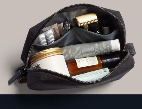 Toiletry Kit | Toiletry bag with easy-clean lining and organization | Bellroy Dopp Kit Essentials, Dopp Bag, Mens Toiletry Bag, Handbag Essentials, Best Stocking Stuffers, Coolest Gadgets, Toiletry Kit, Cool Tech Gadgets, Dopp Kit