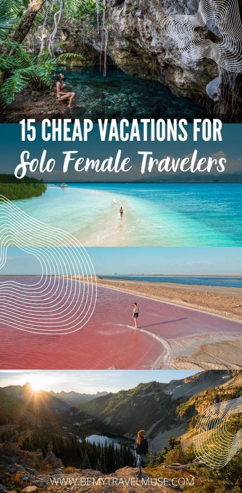 Vision Board For Traveling, Best One Week Vacations, Best Places To Travel On A Budget, Small Vacation Ideas, Travelling On A Budget, Best Places For Solo Female Travel, Short Vacation Ideas, Solo Adventure Ideas, Cheap Solo Female Travel