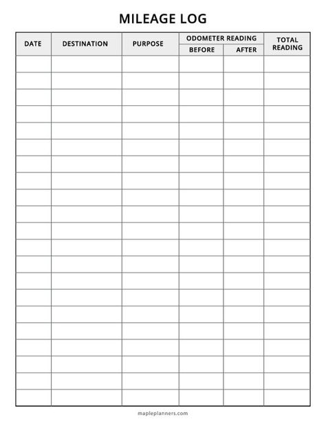 Free Printable Vehicle Mileage Tracker Template Milage Tracker Printable Free, Mile Tracker Printable, Mile Tracker, Mileage Tracker Printable, Miles Tracker, Grade Book Template, Mileage Tracker, Bingo For Kids, Calendar Activities