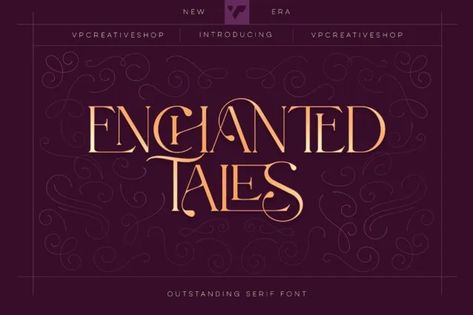 Enchanted Tales Font - Download Free Font Christmas Graphics, Brand Fonts, Creative Fonts, Wedding Fonts, Elegant Font, Font Free, Modern Typography, Vintage Fonts, Logo Fonts