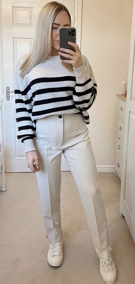 Outfit Pantalon, Outfit Jean, Autumn Outfits, Travel Style, Spring Outfits, White Jeans, Fall Outfits, Pants, Travel