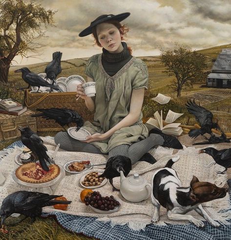 Kowch Andrea, Expressive Portraiture, Andrea Kowch, Narrative Art, Portraits Ideas, Crazy Ideas, Magic Realism, Inspiring Art, Realism Art