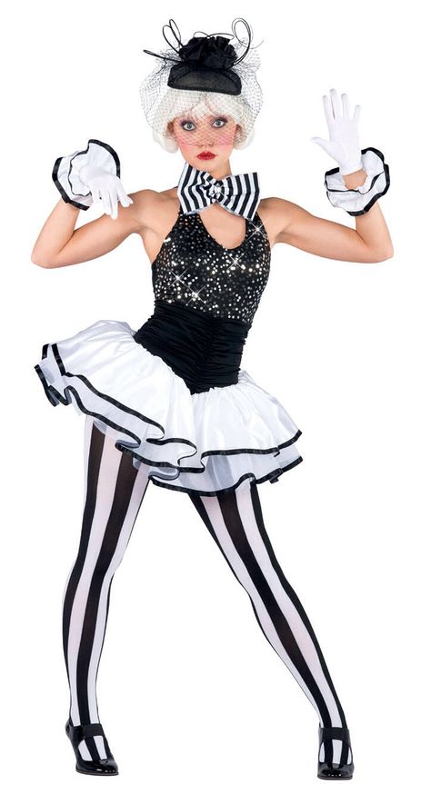 10 Contemporary Dance Outfits, Black And White Costume, Magical Clothes, Gymnastics Costumes, Jazz Costumes, Gala Fashion, Circus Costume, Fairy Clothes, Clown Costume