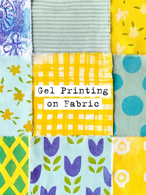 Gel Printing On Fabric | VIDEO – Marsha. Gel Printing On Fabric, Diy Clay Ornaments, Gelli Printing Tutorials, Stencil Paint, Gelli Printing Art, Stamp Print, Gelli Plate Art, Painting Fabric, Gel Printing