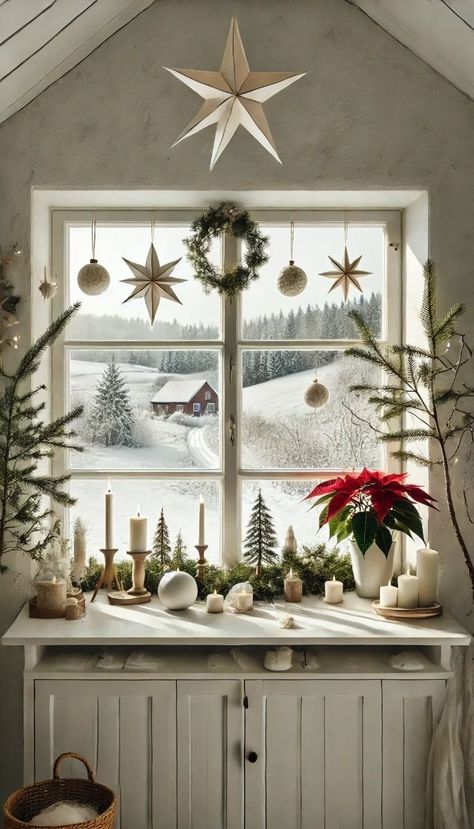 7 Christmas Window Decoration Ideas & Tips — The Curator Christmas Windowsill, Christmas Window Decor Ideas, Window Decoration Ideas, Xmas Window Decorations, Window Decor Ideas, Windowsill Ideas, Christmas Window Decor, Christmas Window Candles, Windowsill Decor