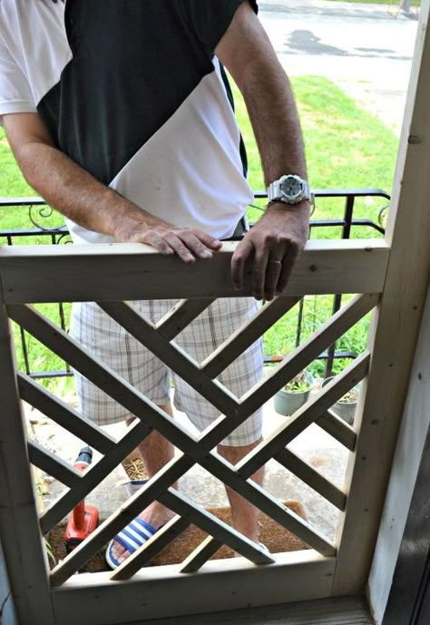 diy chippendale wood screen door, curb appeal, diy, doors, how to, woodworking projects Diy Doors, Wood Screen Door, Diy Screen Door, Wood Screens, Diy Holz, Popular Woodworking, Wood Plans, Woodworking Jigs, Woodworking Bench