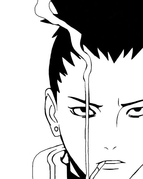 Shikamaru by sharkn06 on deviantART Shikamaru Drawing Easy, Shikamaru Manga, Naruto Drawings Easy, Nara Shikamaru, Canvas Painting Quotes, Marvel Paintings, Naruto Painting, Wolverine Art, Naruto Sketch Drawing