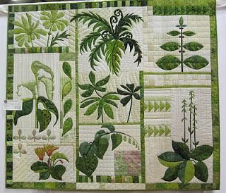 Botanical Quilt Patterns, Plant Quilt Pattern, Botanical Quilts, Botanical Quilt, Felt Patchwork, Plant Quilt, Door Quilt, Leaf Quilts, Tropical Quilts