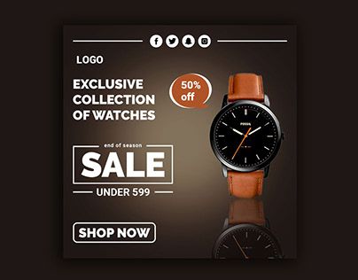 Watch Advertisement Poster, Watch Social Media Design, Watch Banner Design, Watch Poster Design, Watch Social Media Post, Watch Banner, Fast Food Poster, Poster In Photoshop, Watch Poster