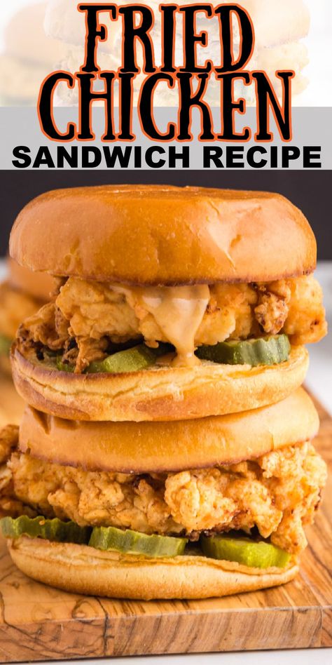 Fries Chicken Sandwich, Friend Chicken Sandwich, Fried Chicken Tender Sandwich, Gluten Free Fried Chicken Sandwich, Oven Fried Chicken Sandwich, Fried Chicken Sandwich No Buttermilk, Breaded Chicken Sandwich Recipes, Chicken Fried Steak Sandwich, Best Chicken Sandwich Recipes