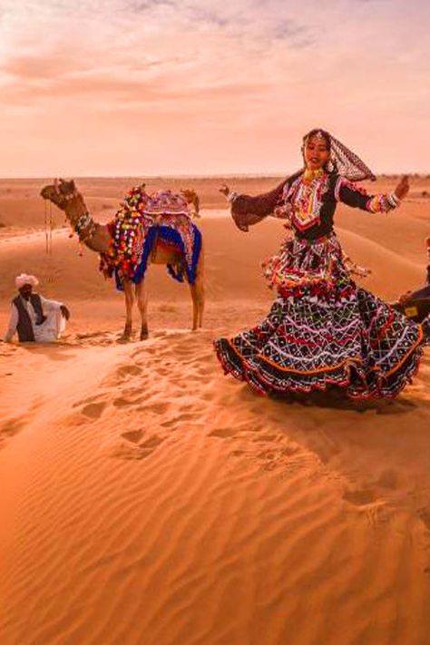 Jaisalmer in Rajasthan, Ghoomar Dance, Festival Of Jaisalmer, Thar Desert in Jaisalmer Rajasthani Festival, Rajasthan Culture, Zodiac Sign For October, Rajasthani Design, Culture Of Rajasthan, India Theme, Rajasthani Culture, Marathi Culture, Golden Aura