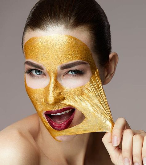 10 Best Types Of Face Mask For Every Skin Type Gold Leaf Makeup, Leaf Makeup, Peel Off Face Masks, Mud Masks, Coconut Oil Face, Gold Face Mask, Mask Skin, Moisturizer For Face, Face Peel