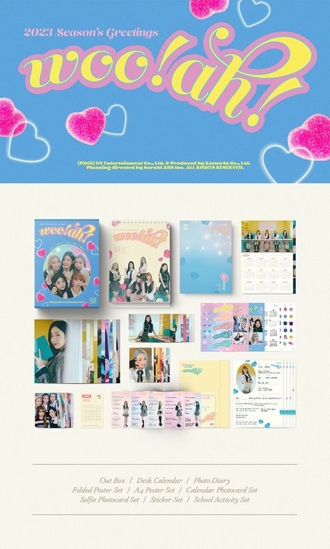 Kpop Season Greetings Design, Kpop Season Greetings, Kpop Packaging, Kpop References, Freebies Ideas, Kpop Design, Season Greetings, Pop Albums, A4 Poster