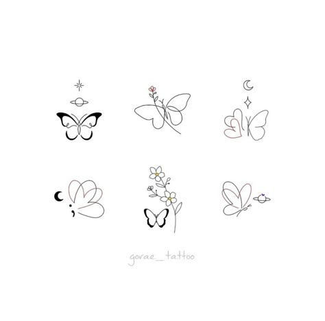 Tiny Butterfly Tattoo With Stars, Hannah Tattoo, Cute Simple Tattoos, Small Girly Tattoos, Small Pretty Tattoos, Cute Little Tattoos, Cute Tiny Tattoos, Butterfly Tattoos, Small Hand Tattoos