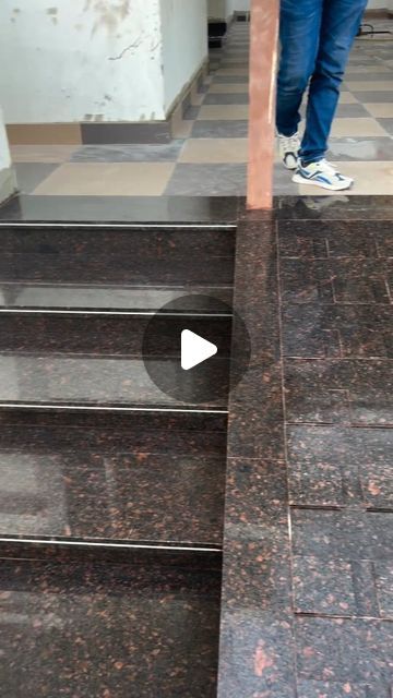 Ramp For House Entrance, Gate Ramp Design Granite, Main Gate Ramp Design Granite, Ramp Tiles Design, Granite Ramp Design, Granite Ramp Design Entrance, Car Ramp Design Entrance, Gate Ramp Design, Home Ramp Design