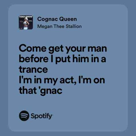 Cognac Queen Cognac Queen, Megan Thee Stallion, Spotify Song, Cognac, Queen, Songs, Quick Saves