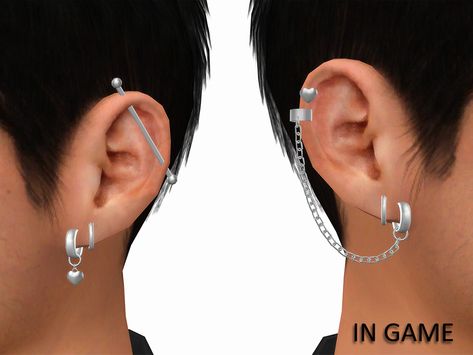 The Sims Resource - Love2Self Earrings Sims 4 Cc Men Piercing, Sims 4 Men Earrings, Earrings Sims Cc, Sims Male Accessories, The Sims 4 Cc Earrings Men, Sims 4 Cc Male Jewelry Patreon, Sims 4 Male Piercings, Sims 4 Cc Earrings Male, Sims 4 Male Earrings Cc