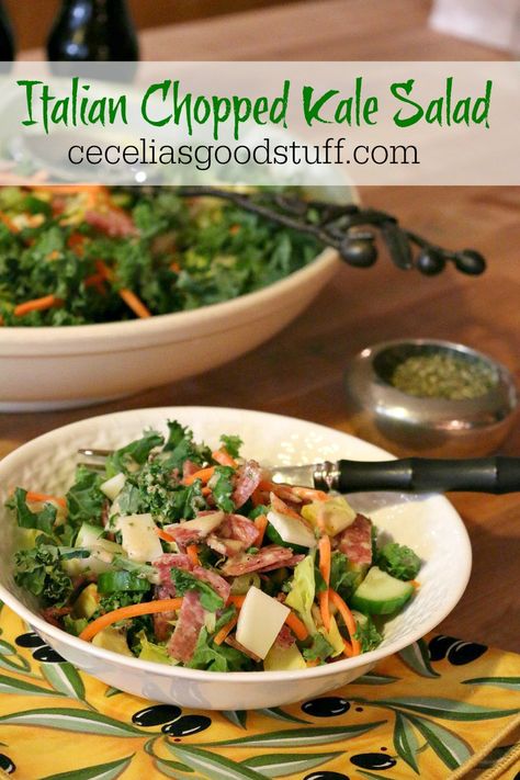 Incredible Salads, Chopped Kale Salad, Cheese Carrots, Keto And Gluten Free, Chopped Kale, Salads To Go, Recipes Italian, Easy Salad, Bowtie Pasta