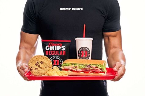 Jimmy John's customers get an 8-inch sandwich of choice, bag of chips, dessert and a regular-sized fountain drink in the $10 meal deal. Jimmy Johns, Bag Of Chips, Fountain Drink, People Food, Meal Deal, Chip Bags, Meals For The Week, Health Food, Sandwiches