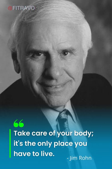 Fitness Quote by Jim Rohn Jim Rohn Quotes, Fitness Quote, Healthy Quotes, Instagram Bio Quotes, Take Care Of Your Body, Jim Rohn, Bio Quotes, Fitness Tools, Goal Planning