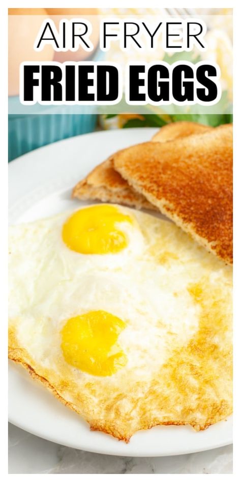 Airfryer Fried Eggs, Egg In Air Fryer, Eggs Air Fryer, Eggs In Air Fryer, Air Fryer Eggs, Eggs In The Air Fryer, Eggs Sunny Side Up, Eggs Over Easy, Recipes Airfryer