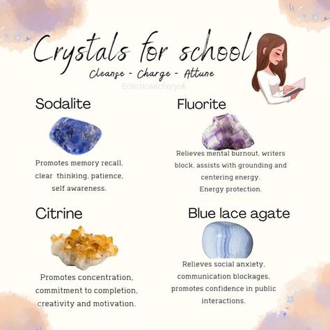 Crystals For Workplace, Crystals For Writers, Crystals For Work Desk, Study Crystals, Crystals For Studying, Magickal Tips, Energy Healing Reiki, Crystal Guide, Crystal Display