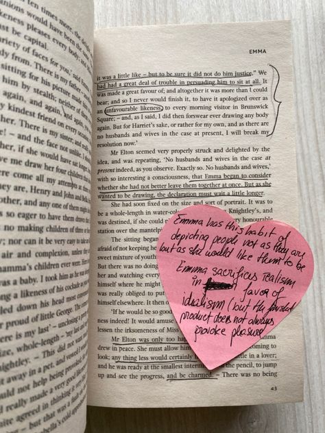 Emma Annotations, Emma Jane Austen Annotations, Annotating Classic Books, Emma By Jane Austen Aesthetic, Emma Book Aesthetic, When Emma Falls In Love Tattoo, Classic Novels Aesthetic, Annotating Classics, Emma Core Aesthetics