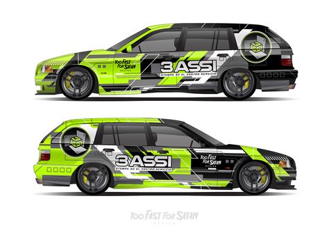 BMW E36 Touring Cyberpunk Livery Bmw E36 Touring, E36 Touring, Racing Livery, Racing Car Design, Cyberpunk Style, Racing Car, Turin, Bmw E36, Freelancing Jobs