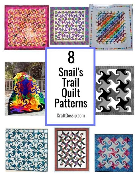 8 Snail’s Trail Quilt Patterns – Quilting Snail’s Trail Quilt, Snails Trail Quilting Designs, Snail Tail Quilt Pattern, Snail Trail Quilting Ideas, Snail Quilt Pattern, Snails Trail Quilt Pattern, Snail Trail Quilt Pattern Free, Snails Trail Quilt, Snail Trail Quilt