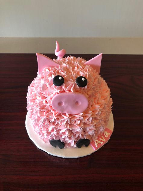 Pig Smash Cake 1st Birthdays, Pig Smash Cake, Cow Birthday Cake, Pig Birthday Cakes, Cake Classes, Book Cake, Pig Cake, Cow Birthday, Barnyard Party