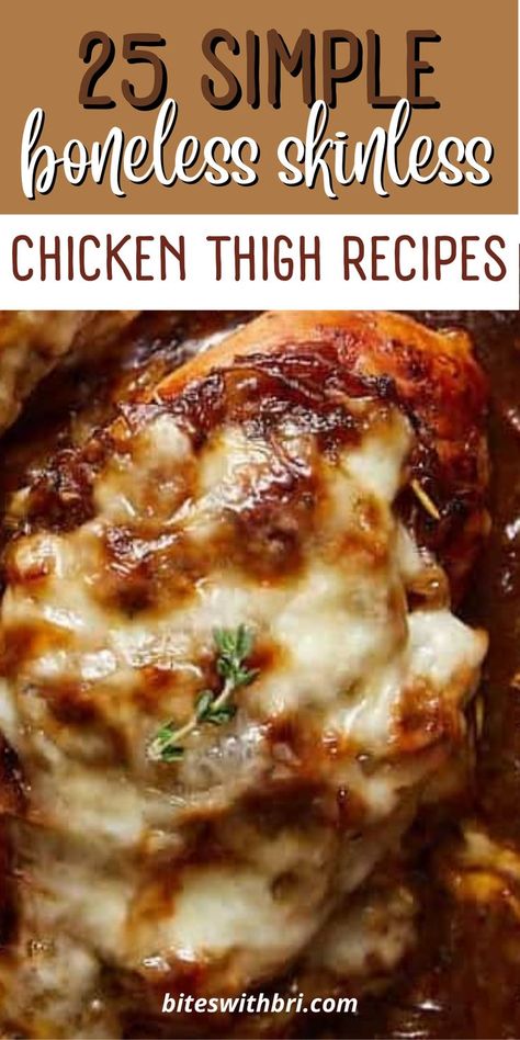 Chicken Legs In Air Fryer, Chicken Thighs Crockpot, Chicken Thighs Instant Pot, Boneless Skinless Chicken Recipes, Chicken Thigh Casserole, Chicken Thighs In Oven, Baked Boneless Chicken Thighs, Boneless Skinless Chicken Thigh Recipes, Skinless Chicken Thigh Recipes