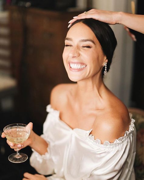 up now on @whowhatwear - how i prepped for the wedding. Summer Wedding Makeup, Wedding Hairstyles And Makeup, Best Bride, Bride Getting Ready, Wedding Quotes, Bridal Robes, Bridal Beauty, Heart Wedding, Wedding Hair And Makeup