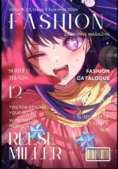 Anime Vogue Cover, Anime Vogue, Anime Poster Design, Anime Magazine Cover, Cover Of Vogue, Anime Wall Prints !!, Japanese Poster Design, Girls With Black Hair, Anime Printables