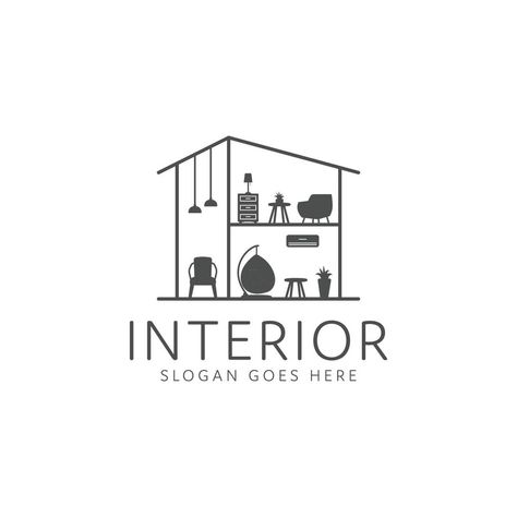 Interior Design Logo Ideas, Interior Logo Design, Interior Design Logo Inspiration, Design Logo Ideas, Decoration Logo, Chairs Logo, Decor Logo, Interior Designer Logo, Text Logo Design