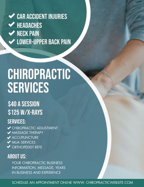 Chiropractic Services Flyer Now Open Sign, Therapy Marketing, Chiropractic Art, Email Flyer, Basic Anatomy, Basic Anatomy And Physiology, Open Sign, Chiropractic Adjustment, Spa Logo