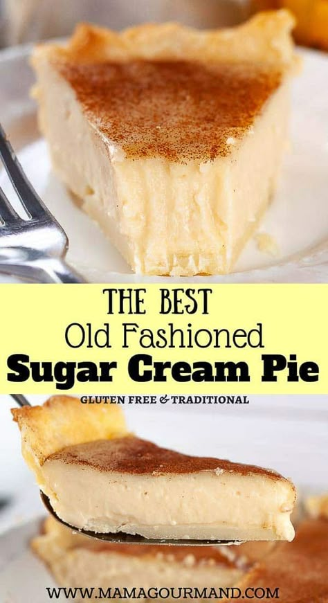 Old Fashioned Sugar Cream Pie, Hoosier Pie, Sugar Cream Pie Recipe, Easy Cream Pie, Sugar Cream Pie, Custard Pie Recipe, Cronut, Easy Pie Recipes, Custard Recipes