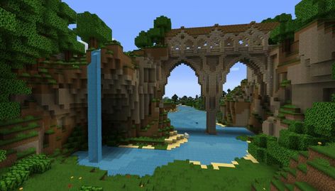 High Bridge Villa Minecraft, Minecraft Texture Pack, Construction Minecraft, Mine Minecraft, Minecraft Village, Minecraft World, Minecraft Structures, Minecraft Castle, Diy Minecraft