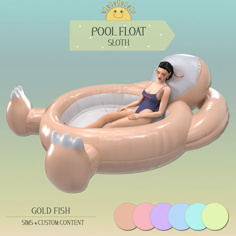 GoldFish Sloth Pool Float 🌞 Download link in bio 🆓#sims #sim #sims4 #sims4cc #simscustomcontent #sims4interior #simstagram #thesims #thesims4cc#sims #sims4 #simscreation #thesims4 #simscustomcontent #simscc Sims 4 Pool Cc, Sims 4 Pool, Sims 3 Mods, The Sims 4 Skin, Sims 4 Family, Furniture Cc, Sims 4 Game Mods, Sims 4 Cc Makeup, Sims 4 Expansions