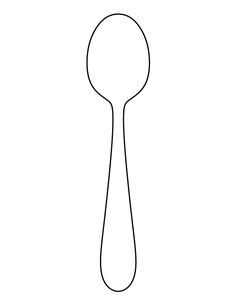 Spoon pattern. Use the printable outline for crafts, creating stencils, scrapbooking, and more. Free PDF template to download and print at http://patternuniverse.com/download/spoon-pattern/ Wooden Spoon Drawing, Spoons Drawing, Fun Diy Kids Crafts, Spoon Drawing, Doodle Template, Spoon Pattern, Carving Spoons, Draw Zentangle, Wooden Spoon Carving