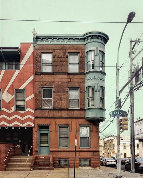 Row Houses Rowhouses Exterior, Row Housing Plan, Interesting Buildings Architecture, Row Houses Architecture, American Townhouse, Connected Houses, Philly Row Home, Illustrated Buildings, Townhouse Architecture