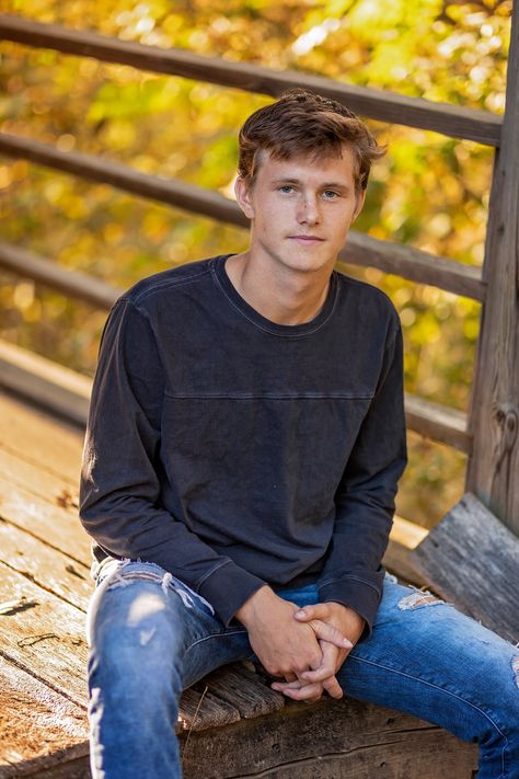 Fall Senior Portraits in Western Maryland | Gavin Senior Boy Pictures, Recreation Photos, Guy Senior Poses, Boy Senior Pictures, Cumberland Maryland, Boy Senior Portraits, Senior Pictures Boy Poses, Fall Senior Portraits, Western Maryland