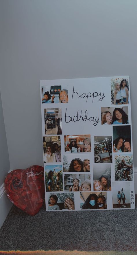 Best Friend Birthday Cards With Pictures, Bsf Birthday Card, Birthday Card Diy For Best Friend, Birthday Poster Ideas For Friends, Present For My Best Friend, Suprise Birthday, Birthday Card With Photo, Diy Gift For Bff, Best Friend Birthday Cards