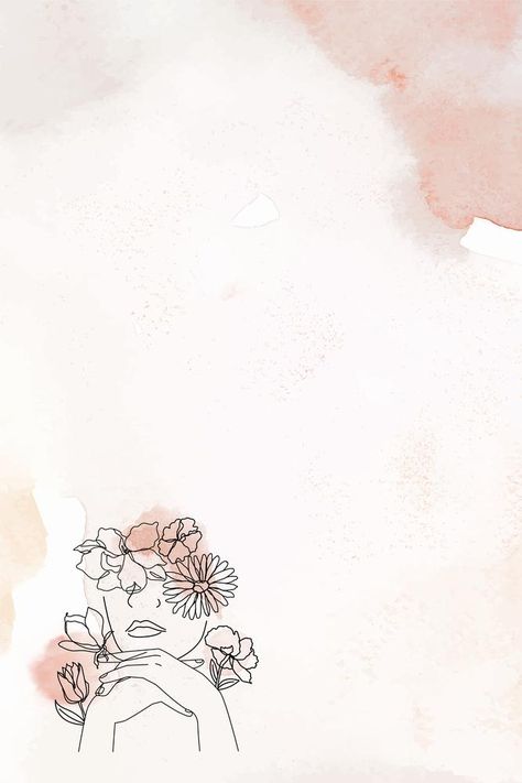 Female monoline background, watercolor border with paper texture vector | premium image by rawpixel.com / audi Aesthetic Background Portrait, Emotion Background, Authentic Background, Facial Pictures, Line Portrait, Background Portrait, Portrait Women, Woman Graphic, Portrait Female