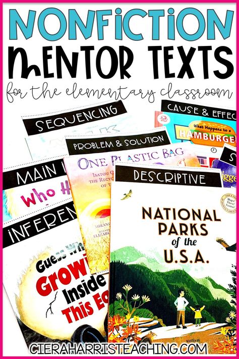 Text Sets Elementary, Nonfiction Mentor Texts, Teaching Fiction Vs Nonfiction First Grade, Nonfiction Text Features Activities, Collaboration Activities, Nonfiction Text Features Anchor Chart, Teaching Nonfiction, Teaching Reading Skills, Nonfiction Text Structure