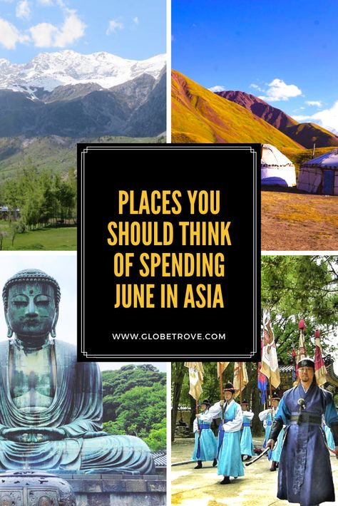 Thinking of spending June in Asia? You will be surprised at the number of amazing destinations that are a perfect choice at that time of the year! #JuneInAsia #AsiaTravel June In Asia | Exploring Asia in June | Exploring Asia | Spending June in Asia | Asia in June Asia Places, Japanese Holidays, Best Countries To Visit, Visit Asia, Backpacking Asia, Honey Moon, Travel Asia, Countries To Visit, Asia Destinations