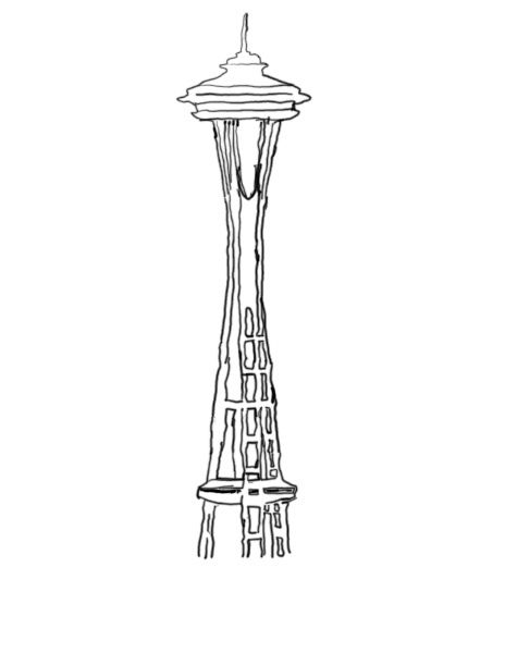 Space Needle Tattoo idea Seattle Space Needle Drawing, Space Needle Drawing, Space Needle Tattoo, Tricep Tattoo, Olivia Book, Tricep Tattoos, Seattle Tattoo, 3d Printer Pen, Needle Tattoo