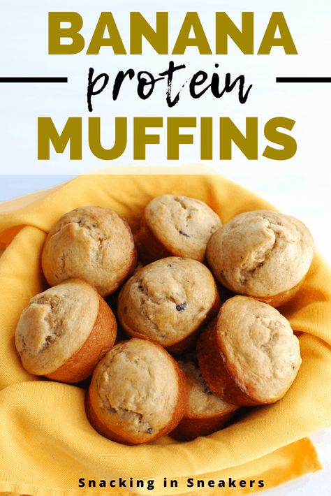 Fitness Snacks, Banana Protein Muffins, Banana Recipes Overripe, Baking With Protein Powder, Healthy Snack Recipe, Healthy Muffin, Protein Baking, Banana Protein, Banana Bread Muffins