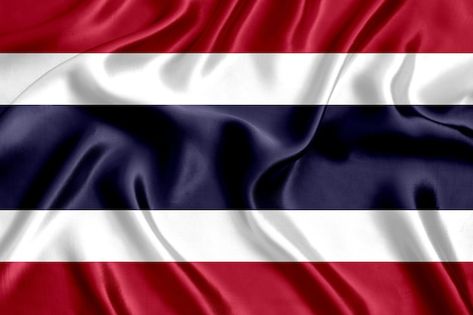 Flag of thailand silk close-up | Premium Photo #Freepik #photo #thailand-flag #thai-flag #flag #white-satin Thailand Flag Wallpaper, Thailand Flag Aesthetic, Thai Flag, Thailand Flag, Flag Photo, Fabric Flags, Flags Of The World, Wallpaper Ideas, Inspiration Board