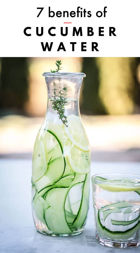 Benefits Of Cucumber Water, Cucumber Water Recipe, Cucumber Water Benefits, Benefits Of Cucumber, Boil Lemons, Water Health Benefits, Hot Lemon Water, Family Nutrition, Cucumber Diet